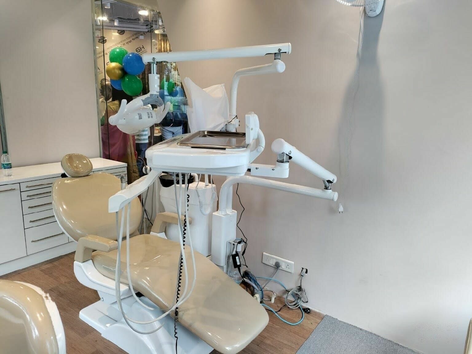 White and Beige Dental Chair at Egmore branch of 4 Squares Dentistry